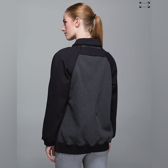 Lululemon Both Ways Bomber Heathered Black/Black size 6 - Picture 2 of 13